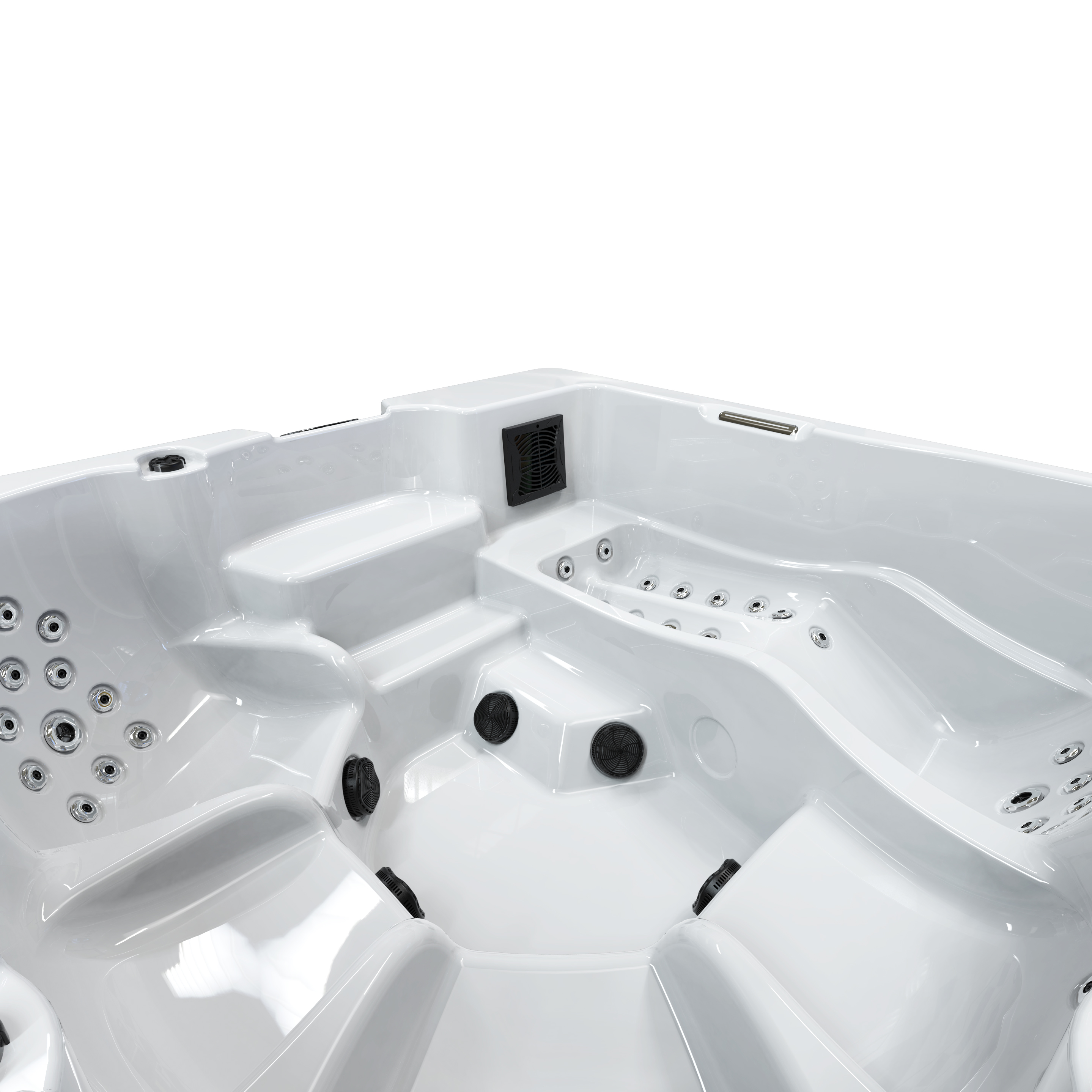 Backyard patio 5 person hot tub with UV sterilizer
