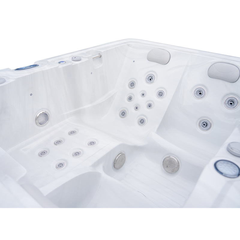 3 person whirlpool massage spa with 1 lounge & 2 seats