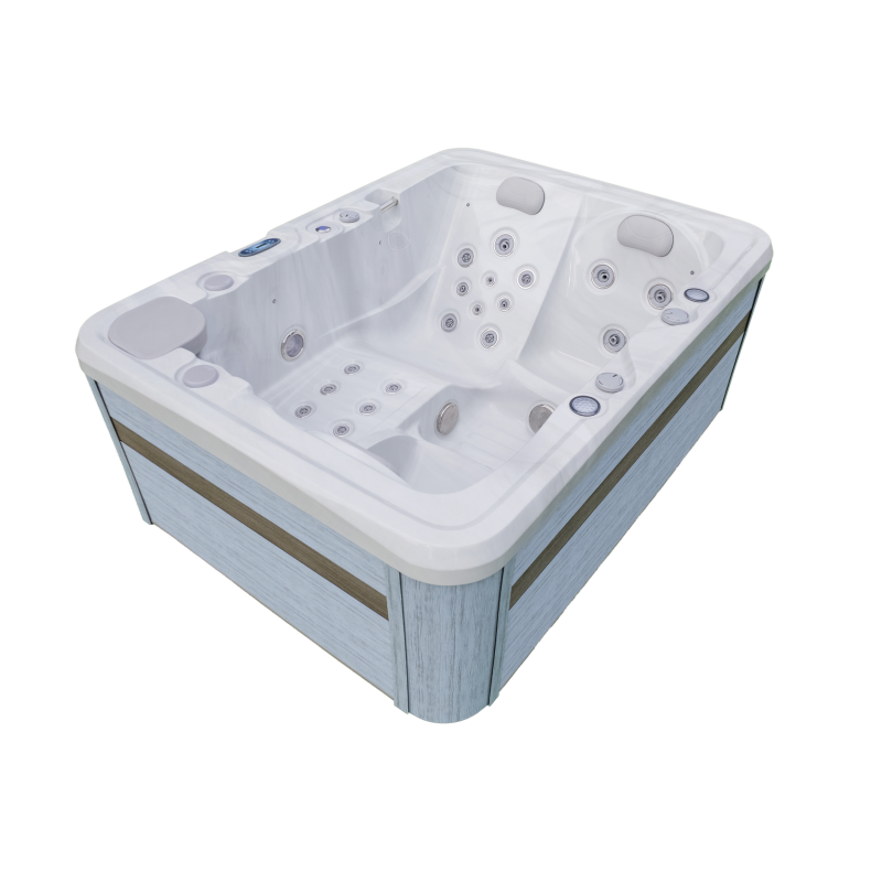 3 person whirlpool massage spa with 1 lounge & 2 seats