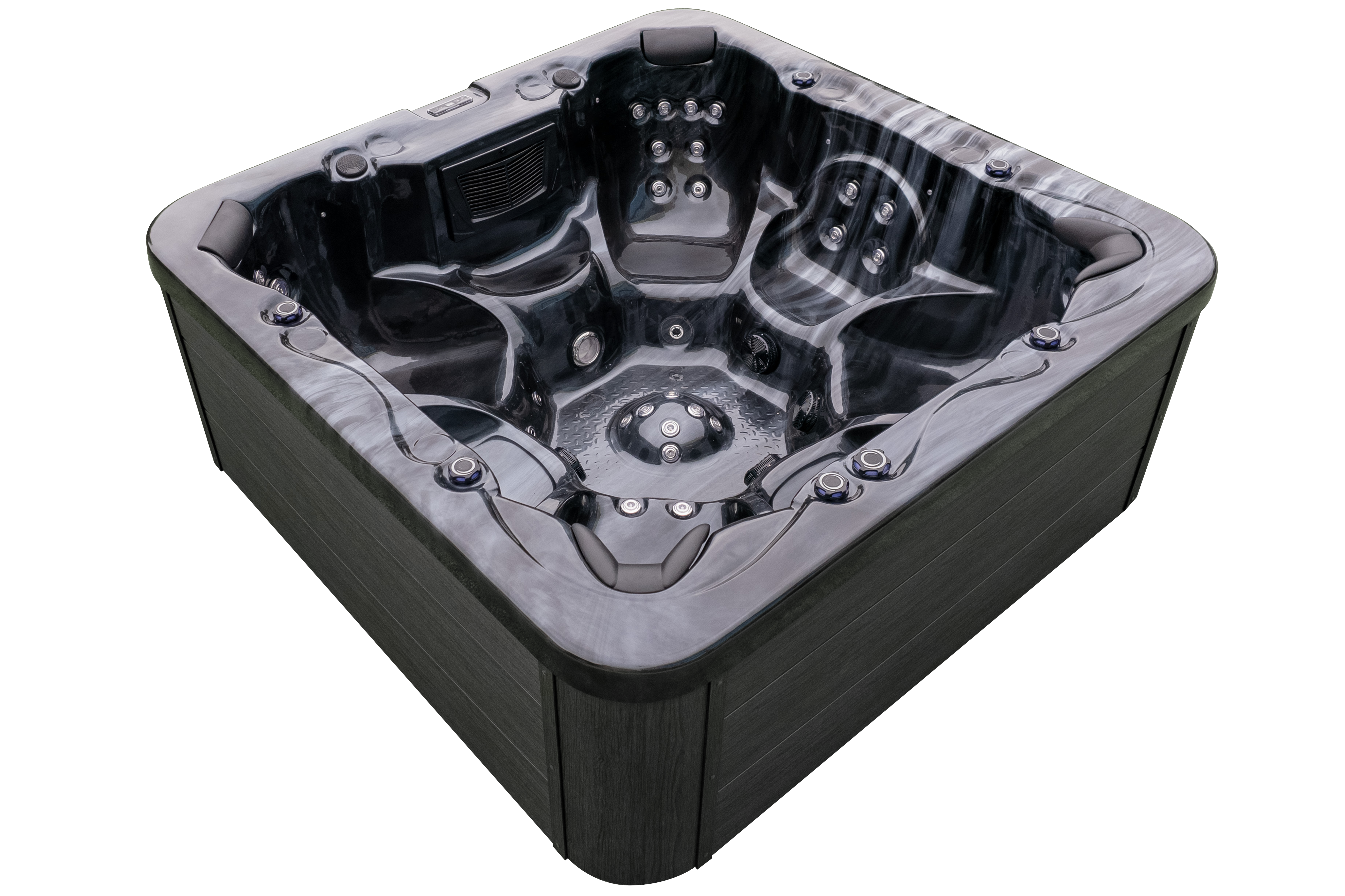 7 person salt water hot tub plug and play spa