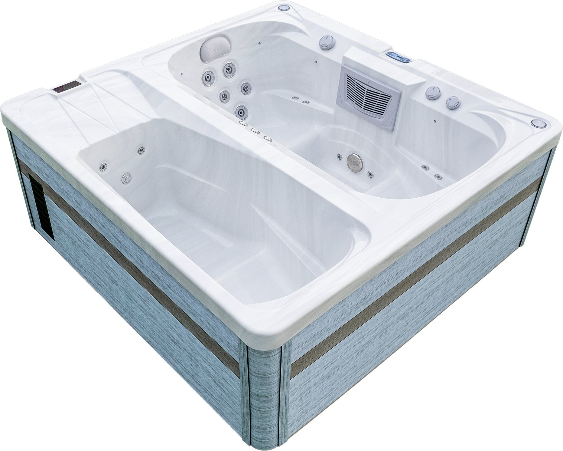 Dual Temperature Acrylic Spa Cold Plunge And Hot Tub