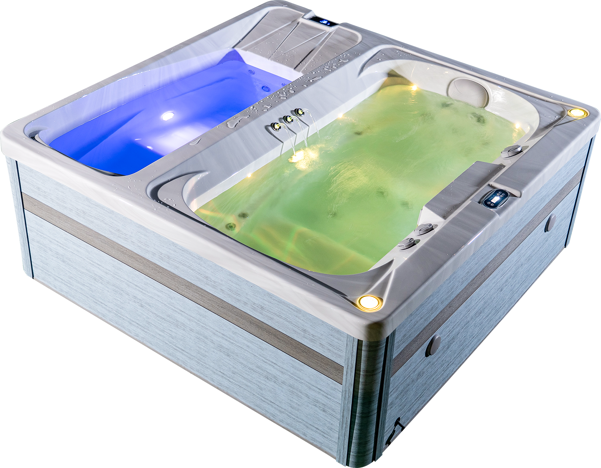 Dual Temperature Acrylic Spa Cold Plunge And Hot Tub