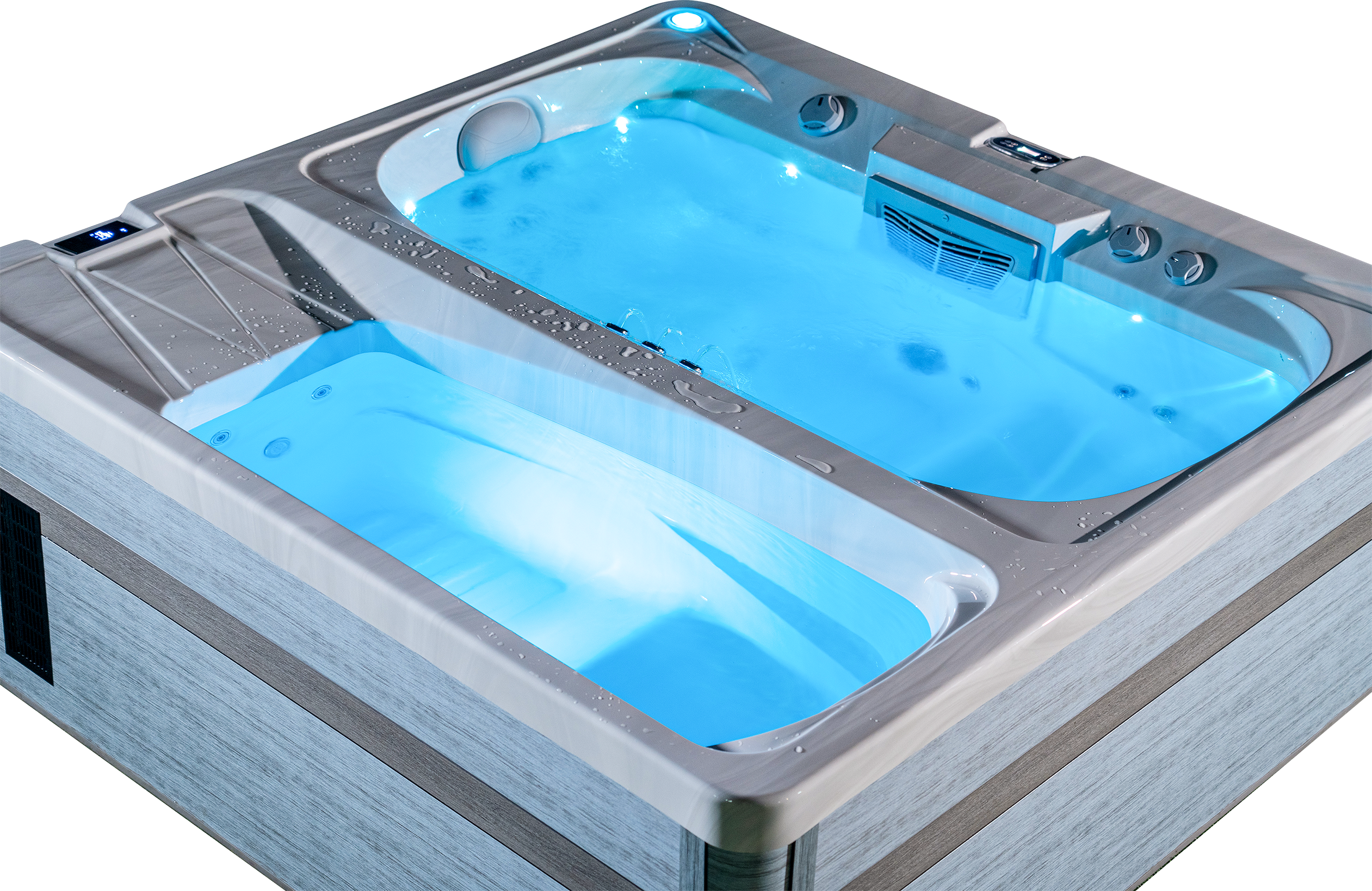 Dual Temperature Acrylic Spa Cold Plunge And Hot Tub