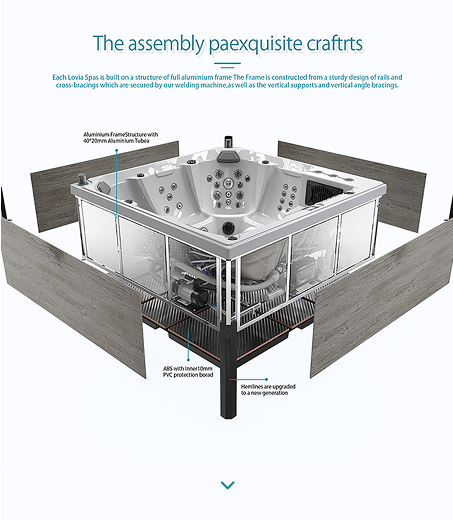 6 person hot tub with lounger