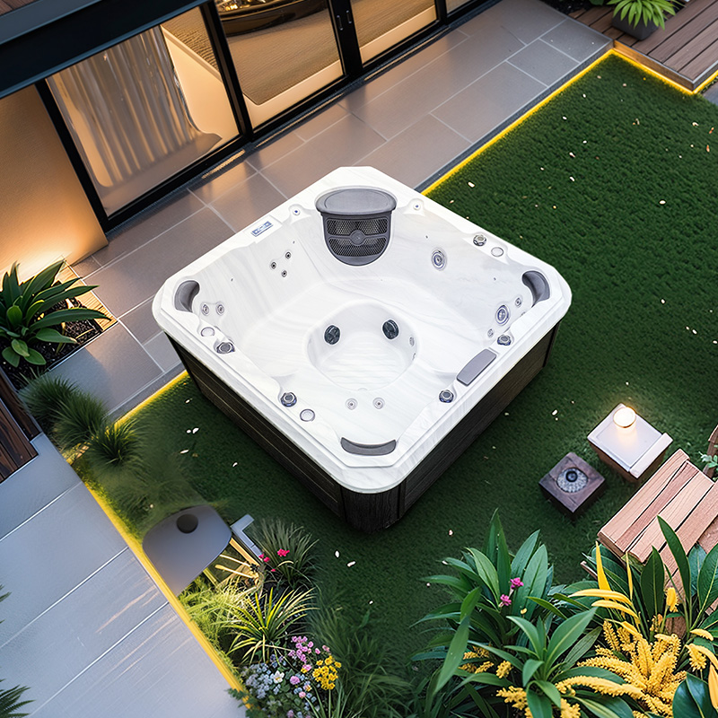 Can I use an extension cord to power an outdoor whirlpool hot tub?