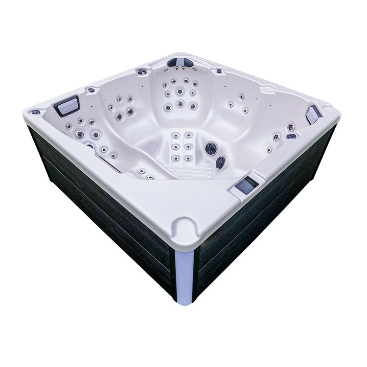 Outdoor sauna hot tub combo inground spas with waterfall