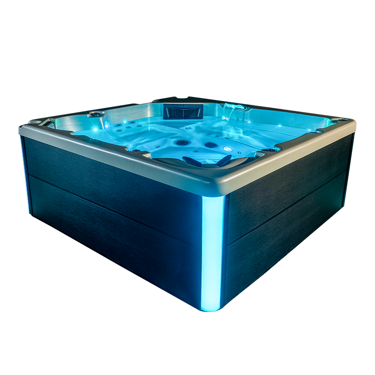 Outdoor sauna hot tub combo inground spas with waterfall