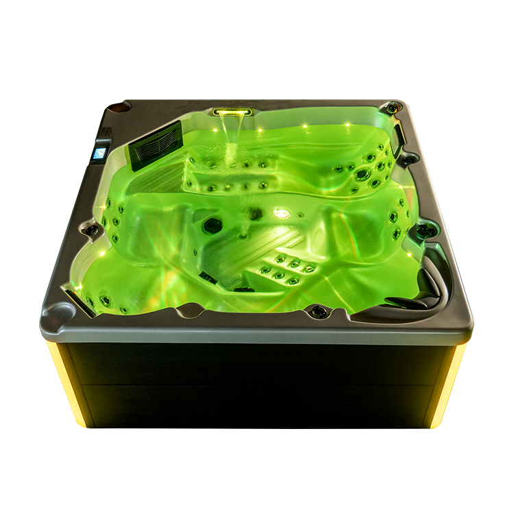 Outdoor sauna hot tub combo inground spas with waterfall