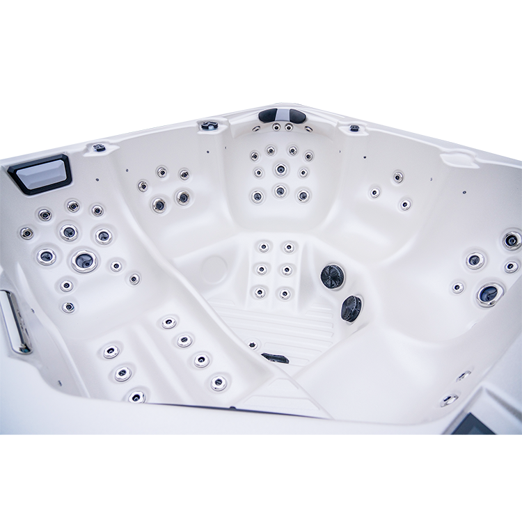 Outdoor sauna hot tub combo inground spas with waterfall