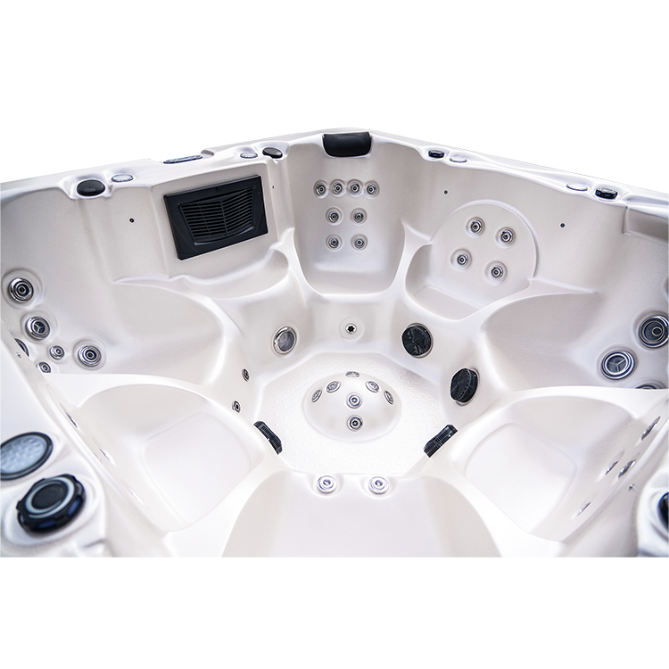 7 person salt water hot tub plug and play spa