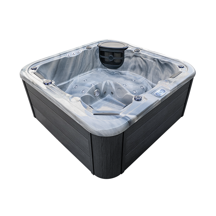 2 lounger and 3 seats outdoor massage bathtub