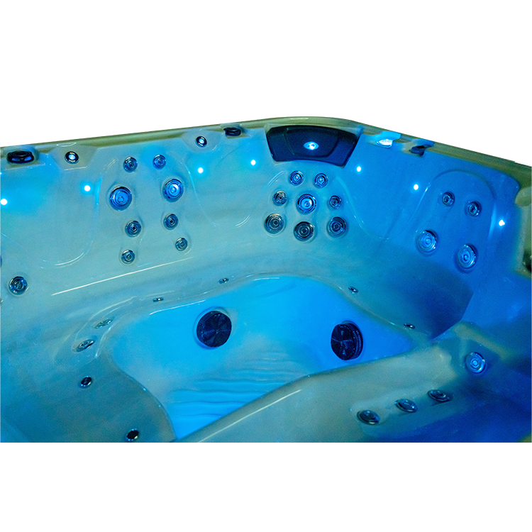 Luxury 6 person spa 55 jets square hot tub with ozonator