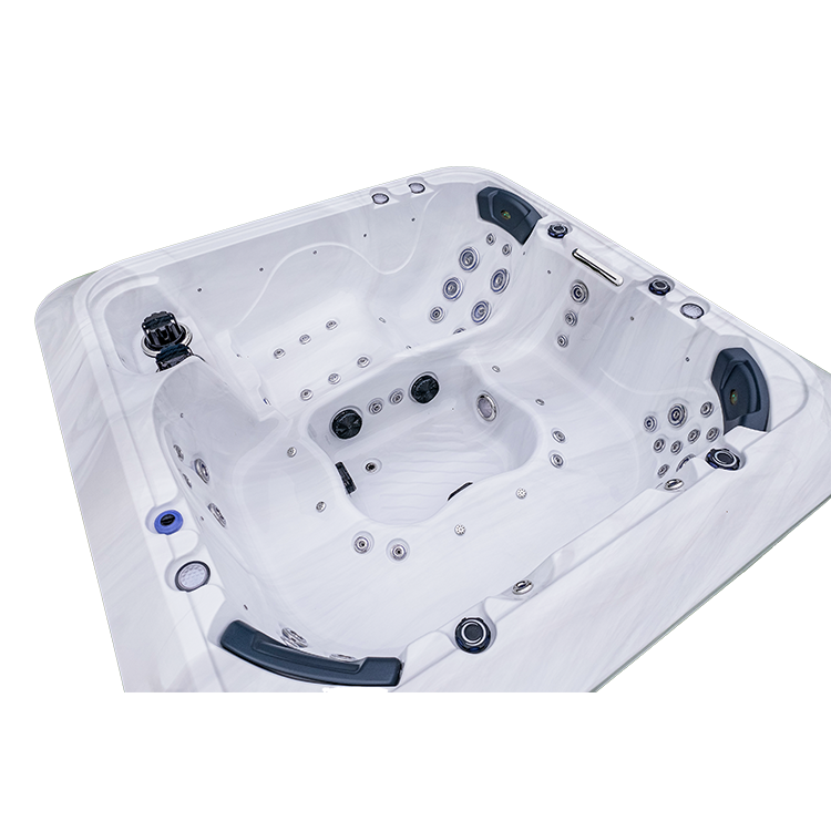 Luxury 6 person spa 55 jets square hot tub with ozonator