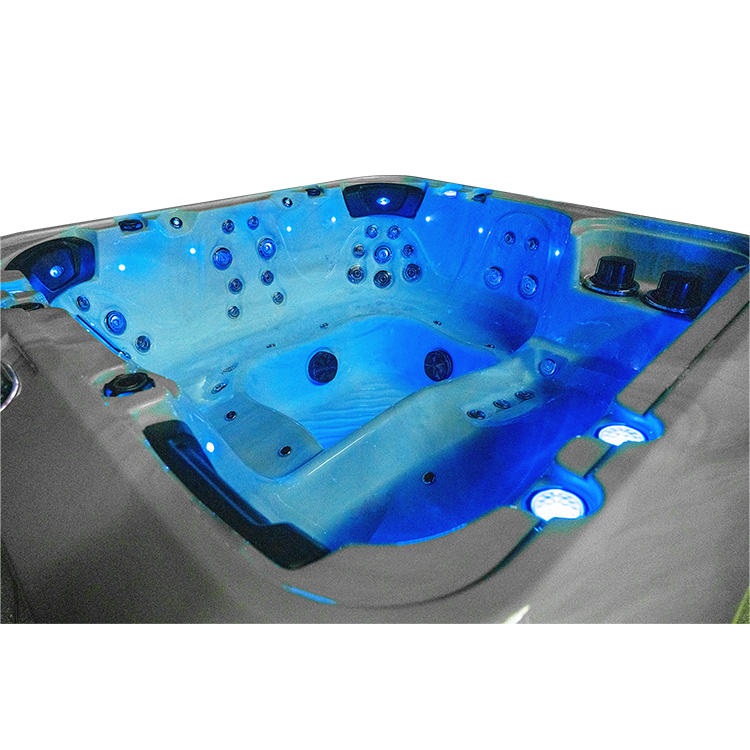 Luxury 6 person spa 55 jets square hot tub with ozonator