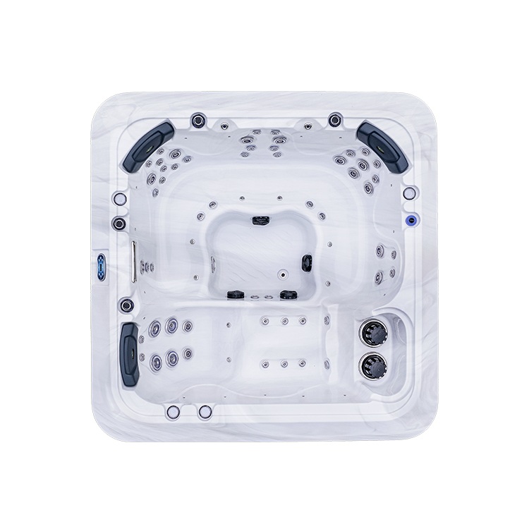 Luxury 6 person spa 55 jets square hot tub with ozonator