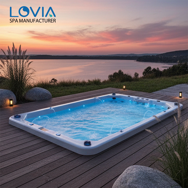 Is it okay to enter a cloudy swim spa hot tub?