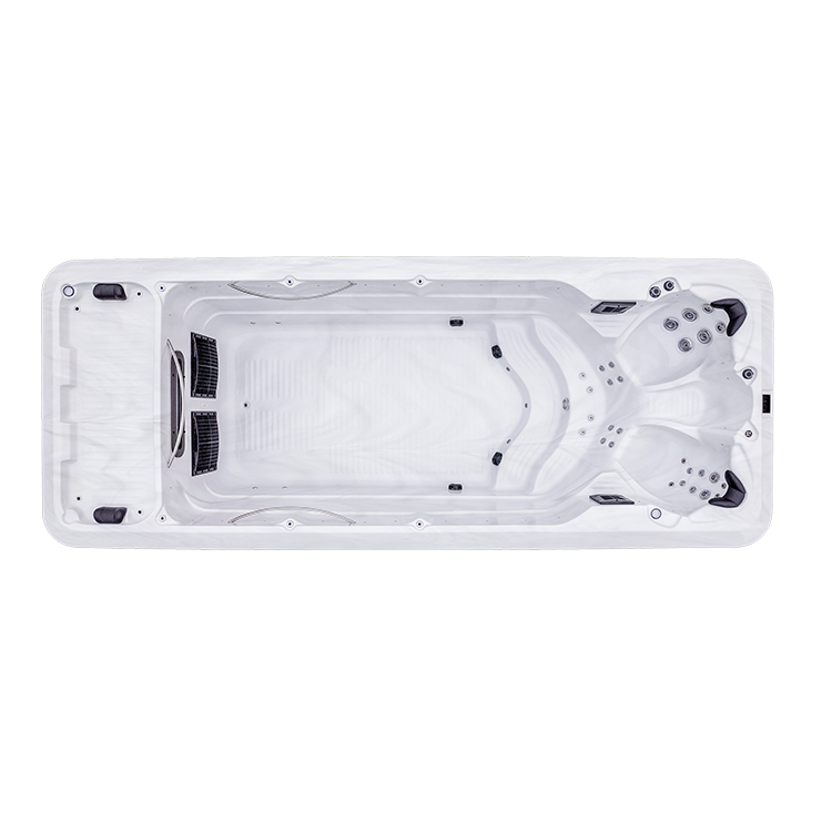 Acrylic Endless Swim Spa Hot Tub Combo
