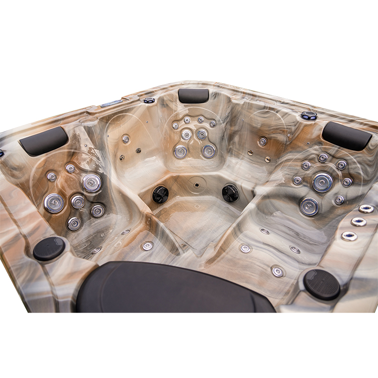 2 Lounger and 3 Seats Outdoor Massage Bathtub