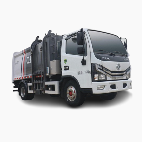 Electric self-loading garbage truck