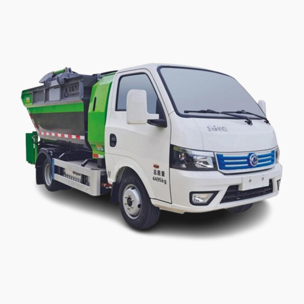 Pure electric self-loading garbage truck