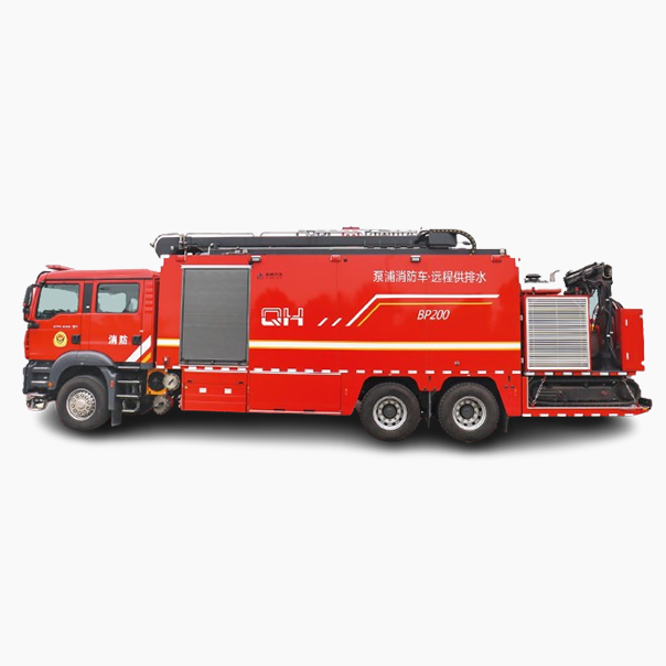Remote water supply fire truck