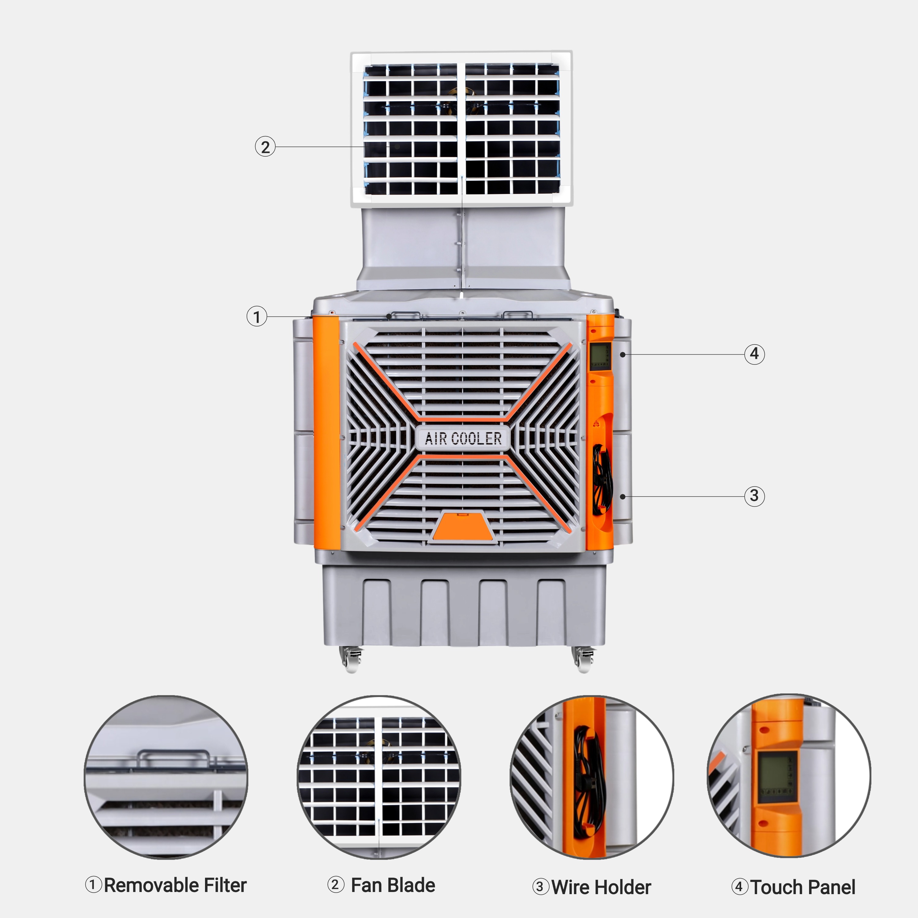 Suitable for ventilation and cooling in large areas