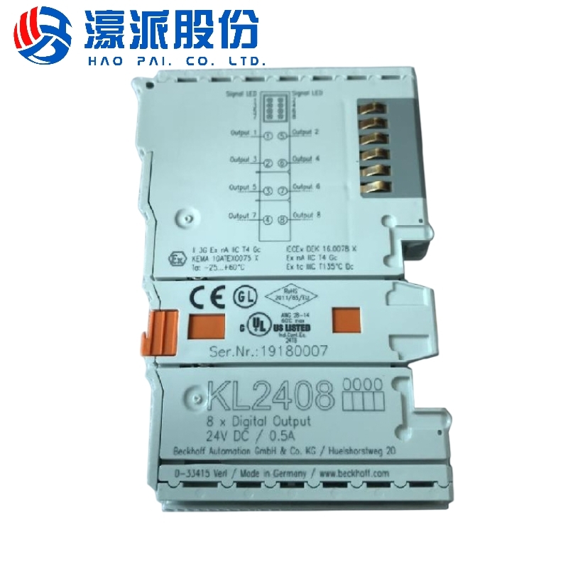 Homag 4086050463 Beckhoff Kl2408 8-Channel Digital Output Bus Terminal Module