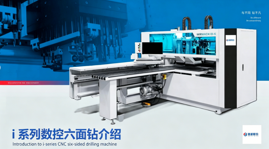 Six-sided drilling machine for edge sealing.