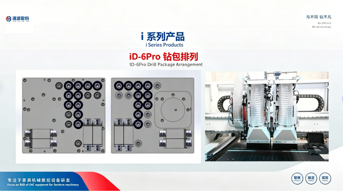 Six-sided drilling machine for edge sealing.