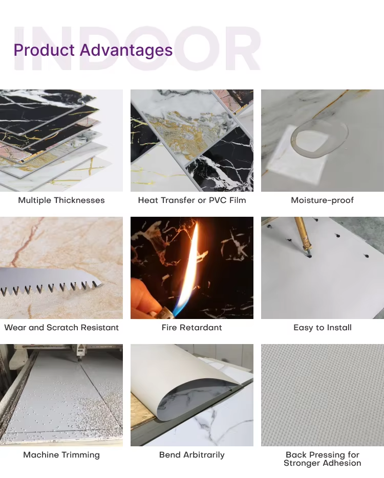 Lámina de mármol de PVC HuaMing
