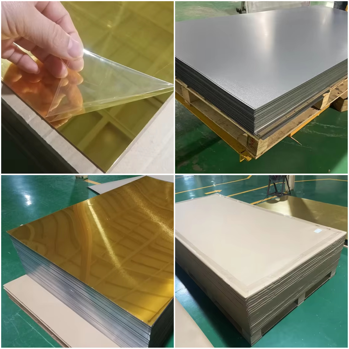 Lámina de espejo acrílico dorado de 3 mm de alta calidad