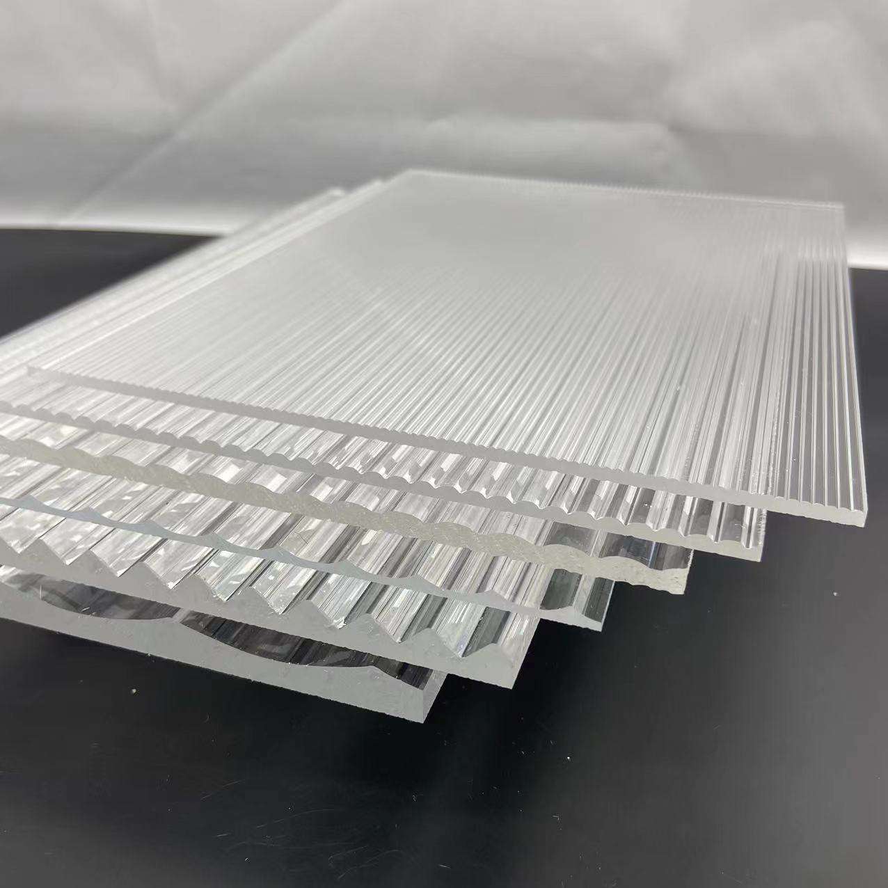 Clear Ribbed Acrylic Sheet