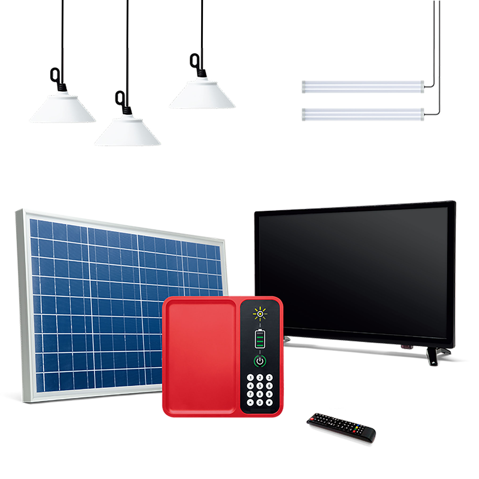 PAY AS YOU GO Solar Lighting Home System with TV