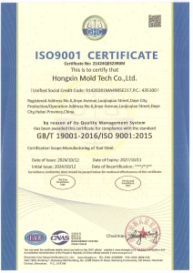 Quality Management System ISO9001:2015 Certificate (English Version)