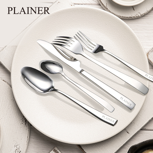 Plainer Forged Stainless-Steel Cutlery Set, Mirror Finish