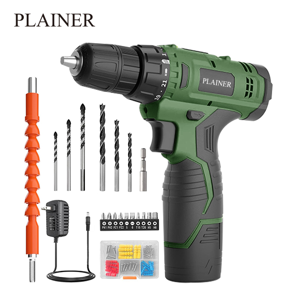 Plainer 2V Electric Drill with Lithium Battery and Charger