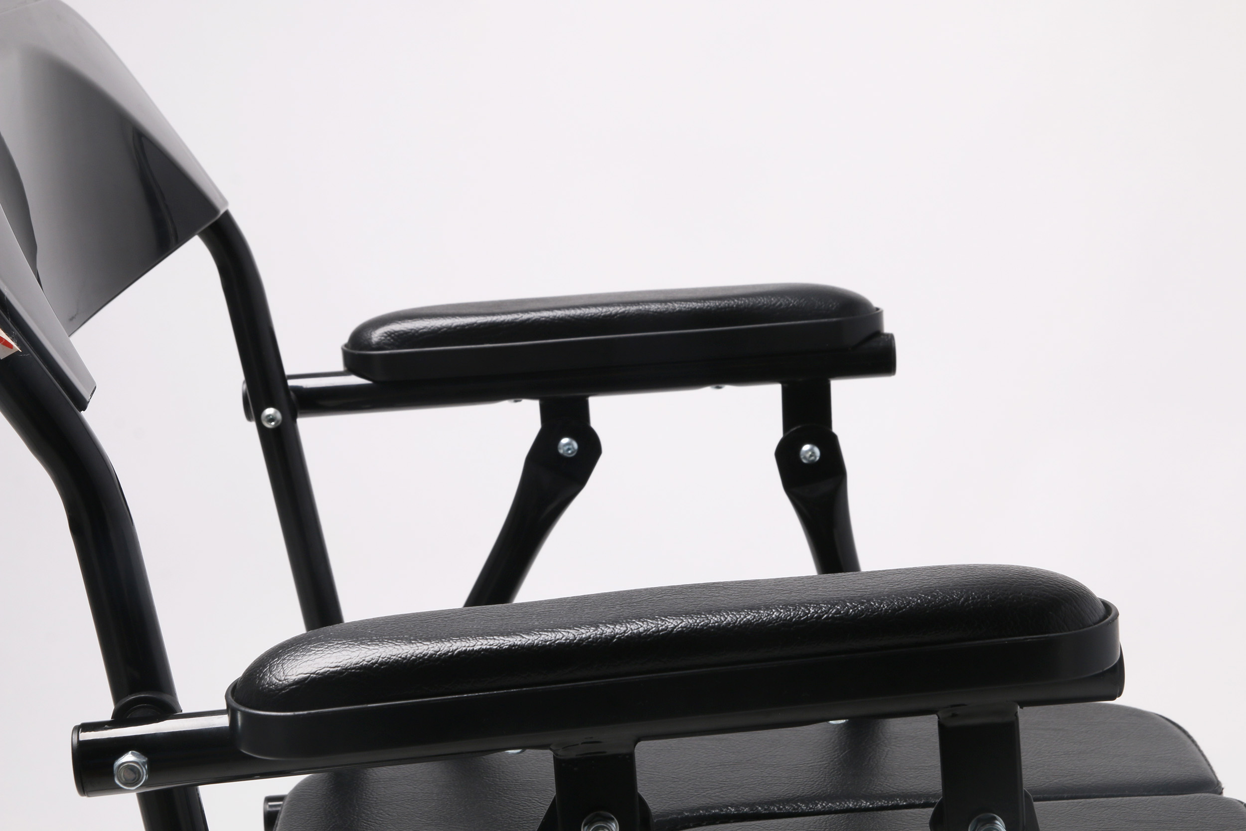 Folding Steel Portable Commode Chair Wheelchair Rehabilitation Therapy Supplies