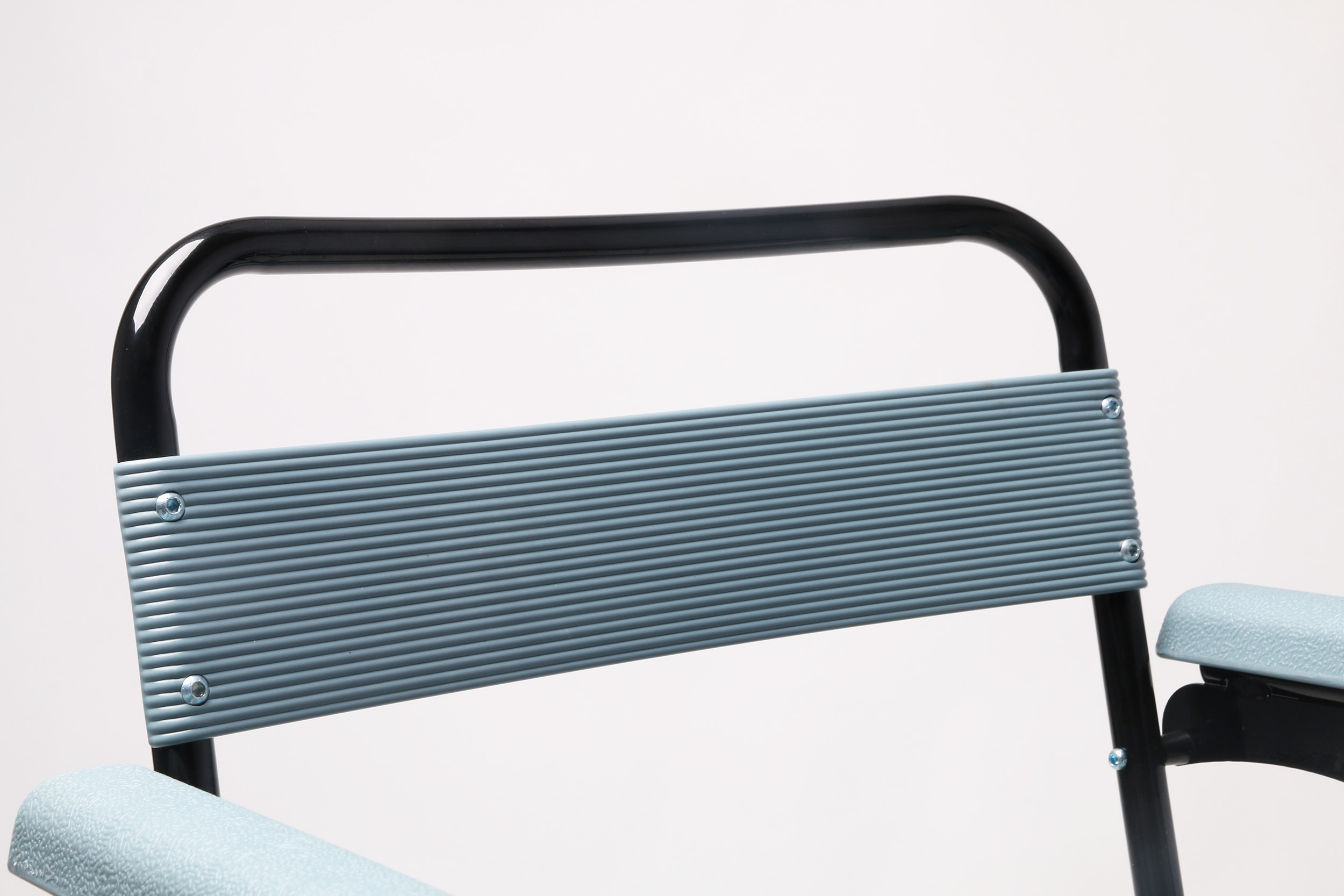 Powder coated steel Foldable Commode Chair Wheelchair Rehabilitation Therapy Supplies