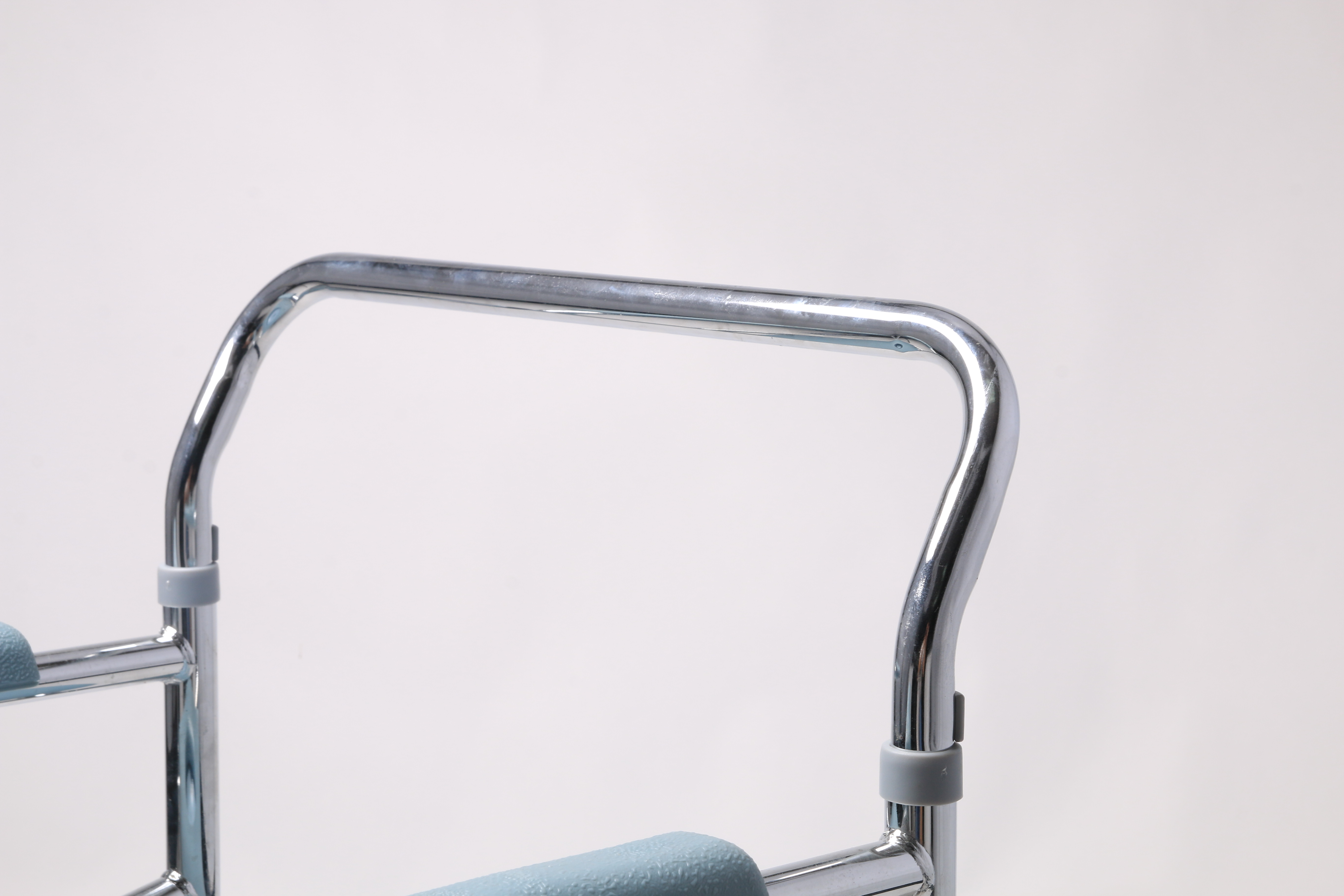 Chrome steel foldable Height adjustable Toilet Commode Chair Wheelchair COMMODE CHAIR