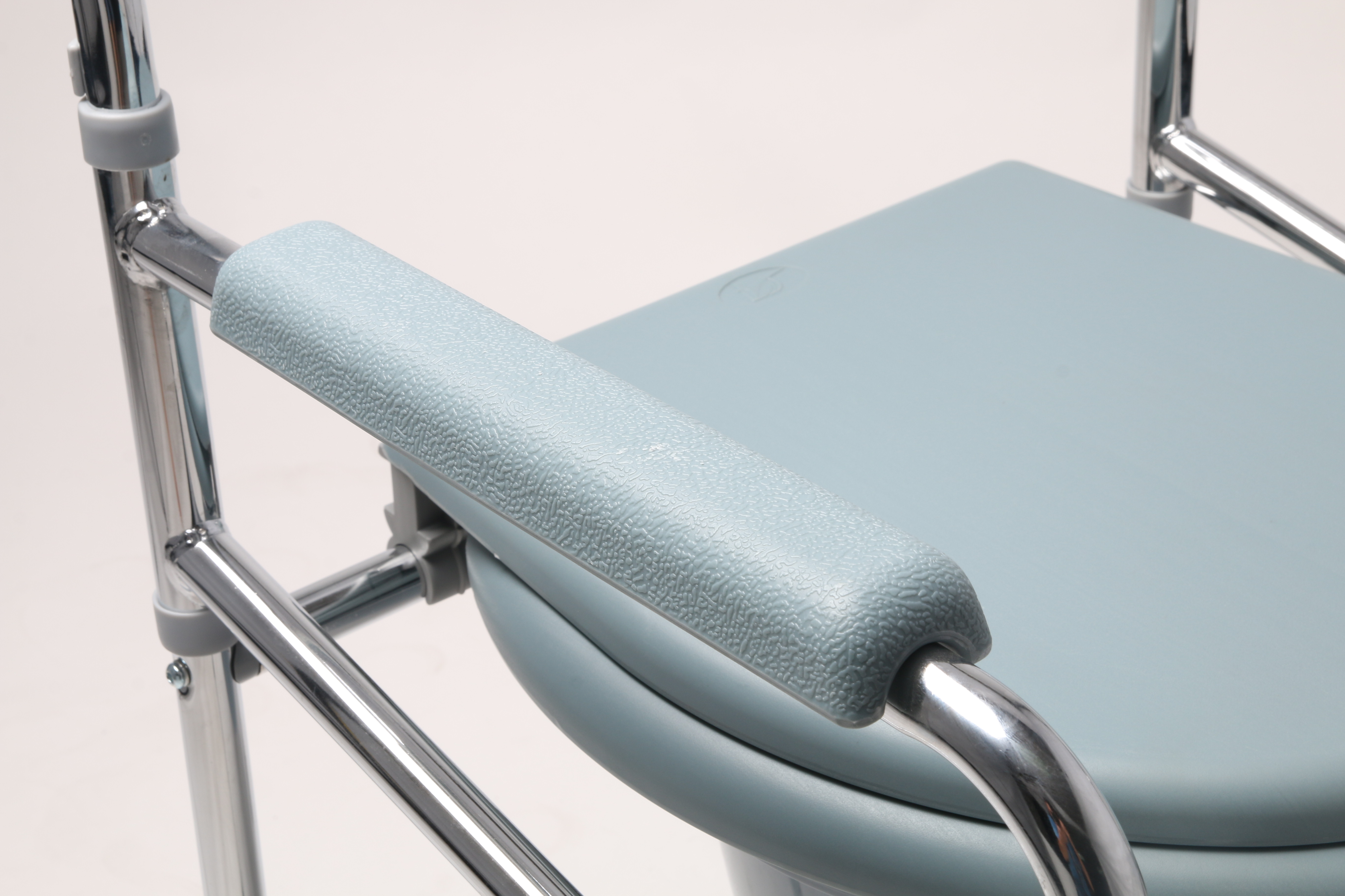 Foldable frame Height adjustable Toilet Commode Chair Wheelchair COMMODE CHAIR