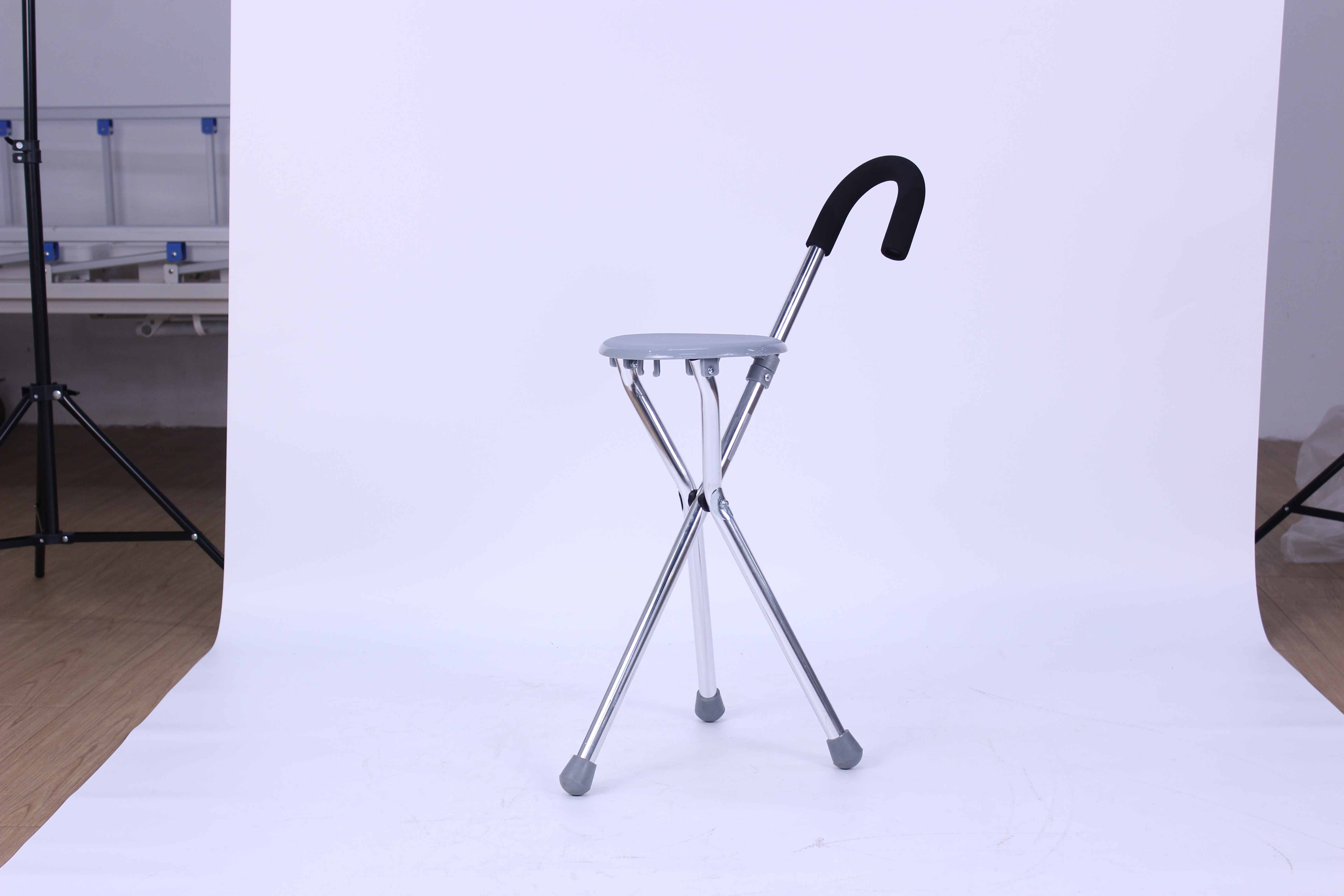 Folding Porable Walking Stick Cane with Seat