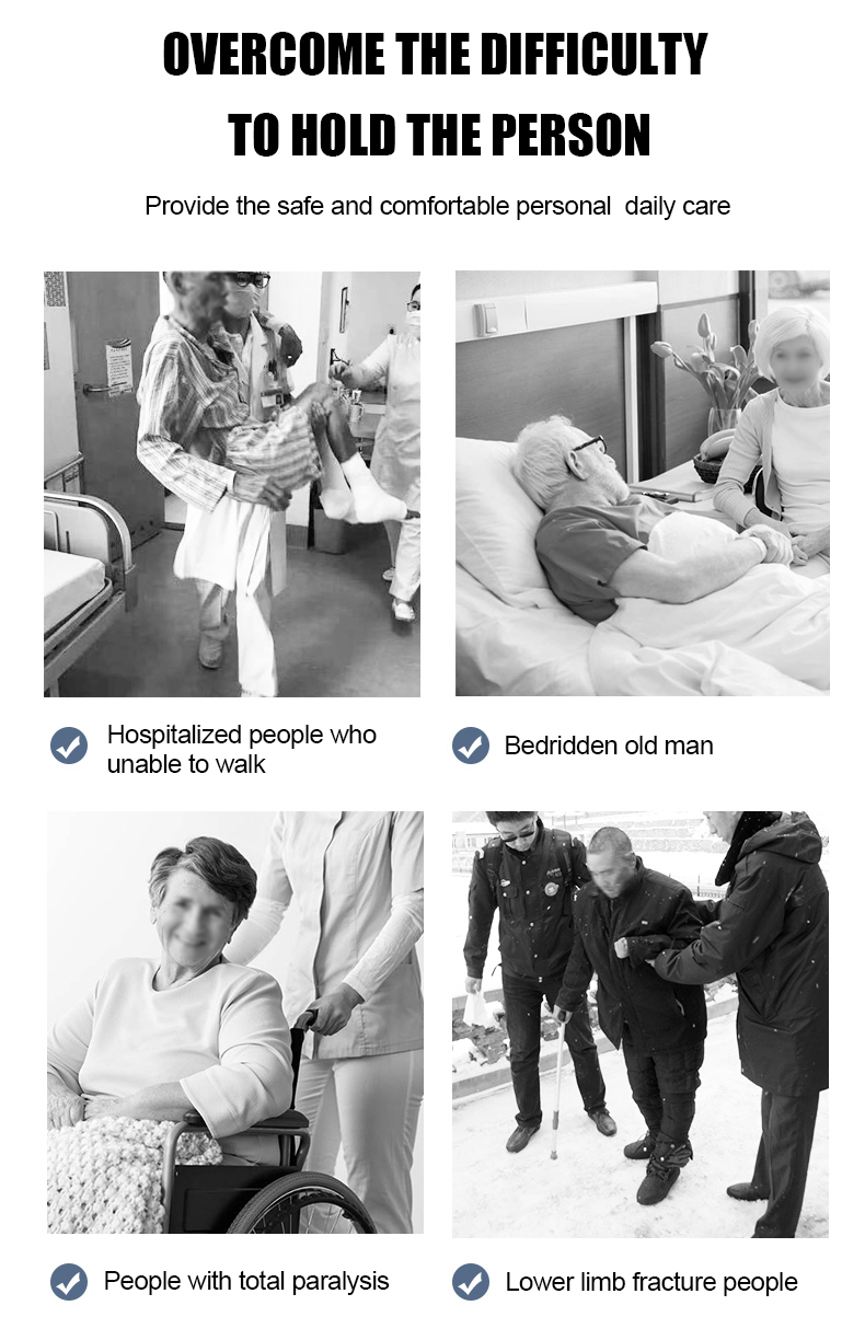 Hydraulic Steel Frame Transfer Chair with Commode with Dining board and hight back commode chair