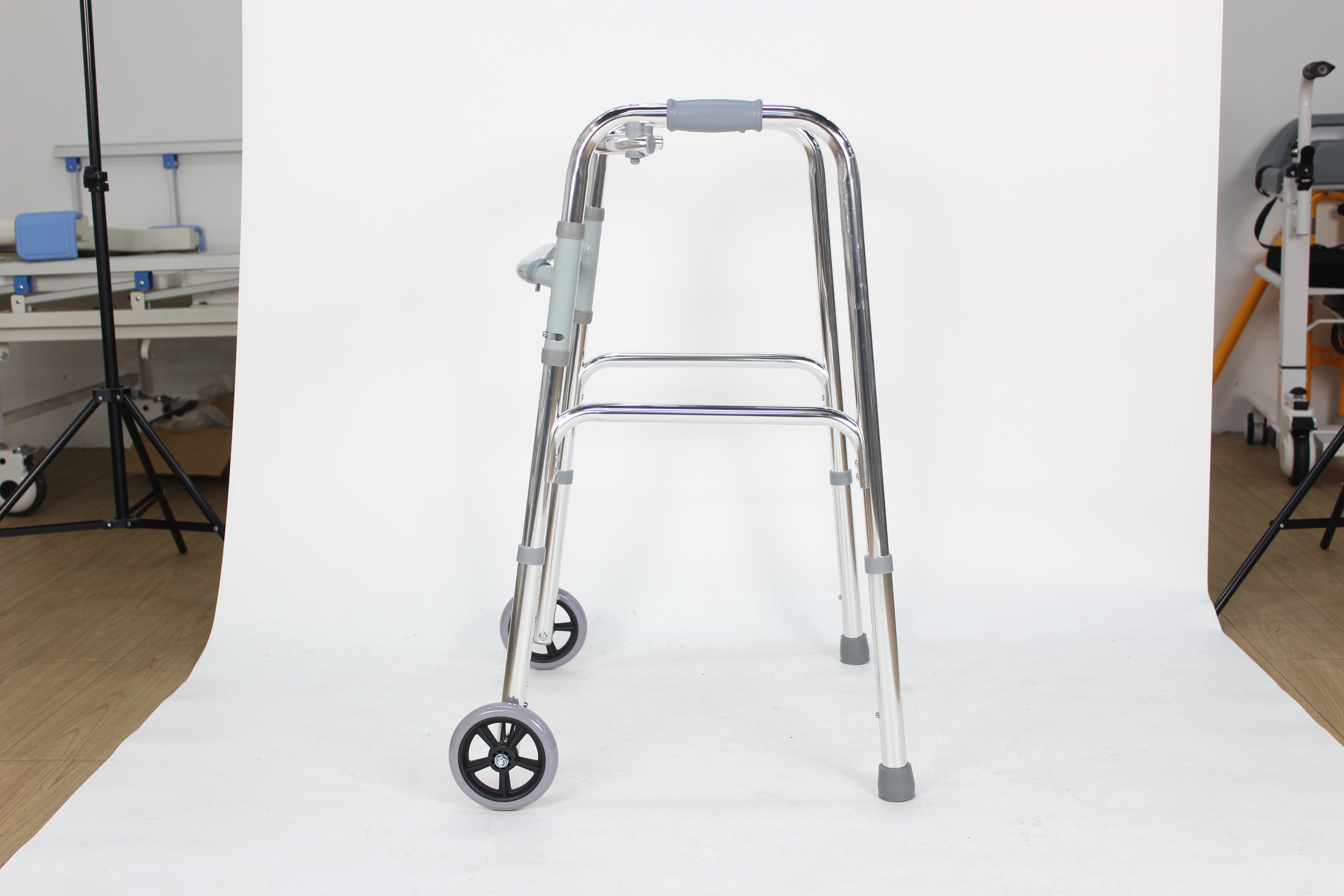 Portable Folding Walker with Wheels WALKING AIDS