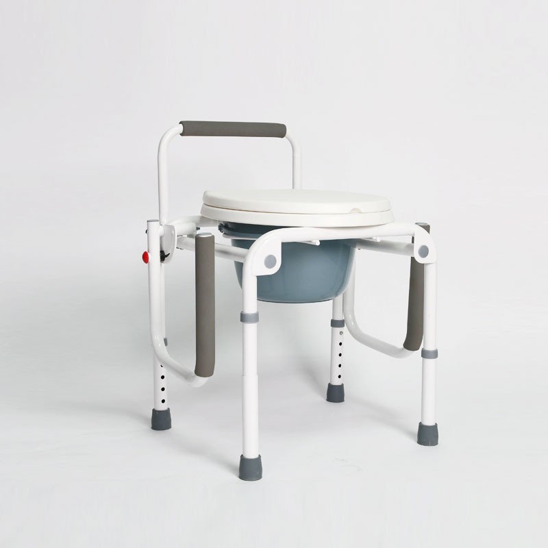 Lightweight Folding Height Adjustable Commode Chair