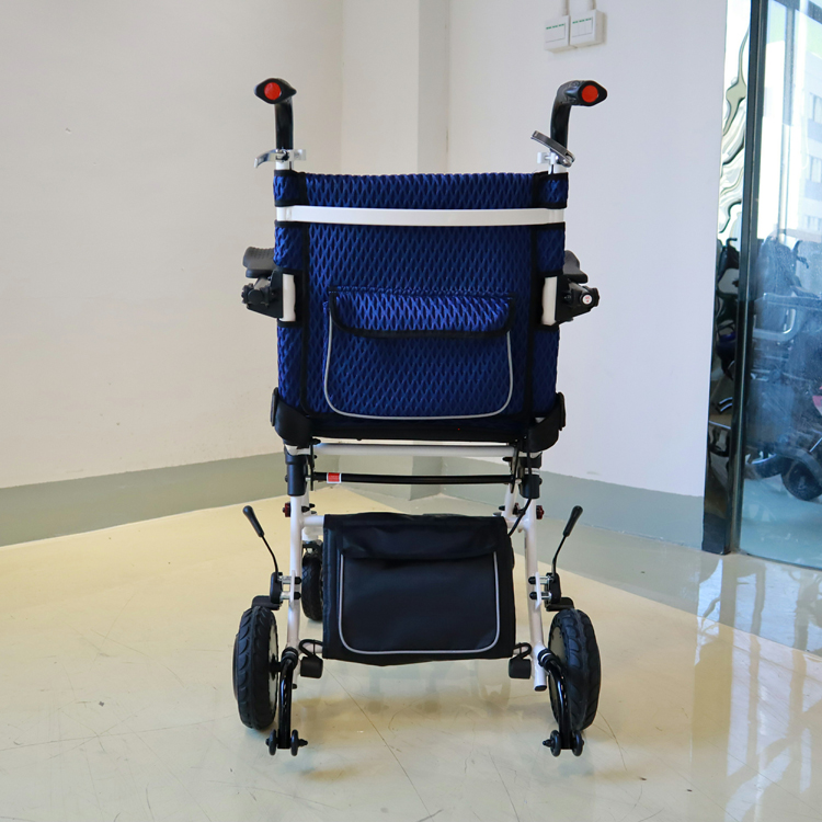 Ultra Light Folding Wheelchair 3D Mesh Seat Cushion FOC Vetor Control System
