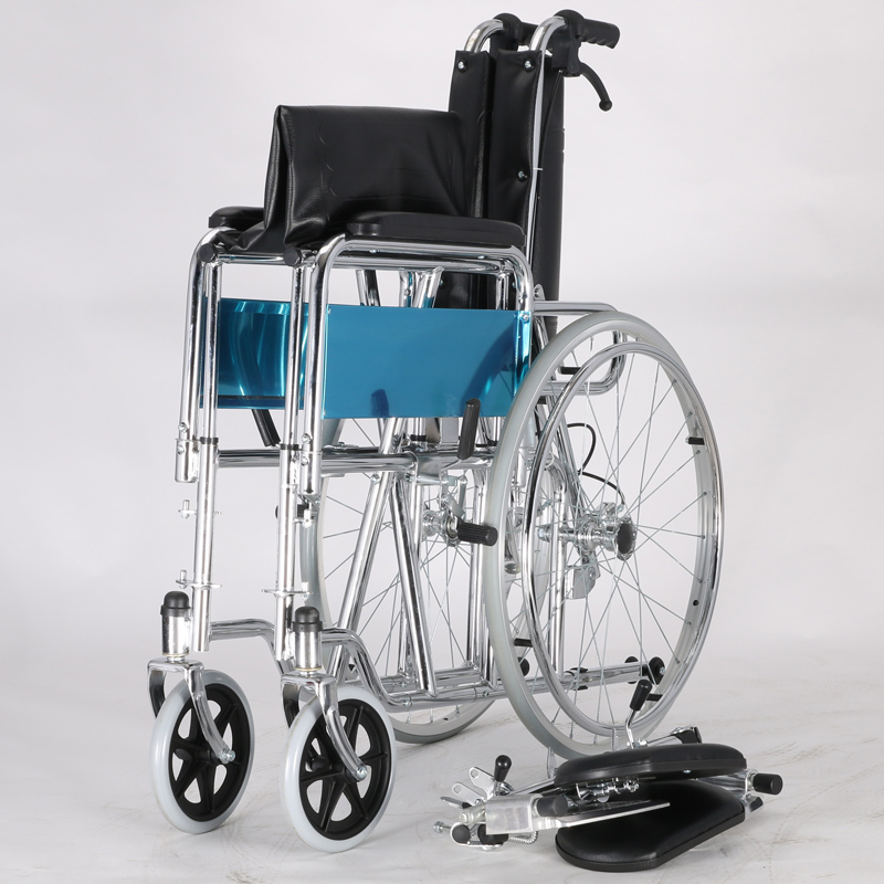 Steel Wheelchair with MAG Wheel and High back STEEL WHEELCHAIR