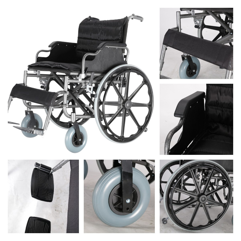 Bariatric Steel heavy duty wheelchair STEEL WHEELCHAIR