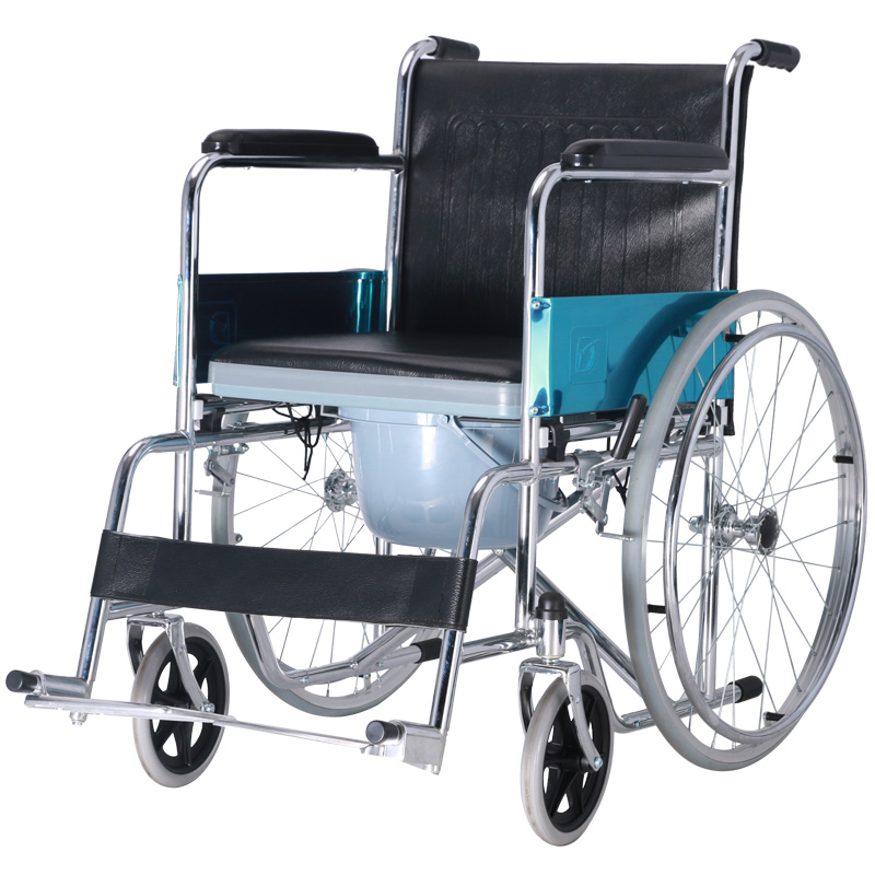 Folding Chrome Toilet Commode Chair