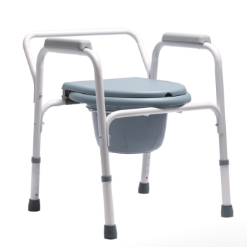 Folding Height Adjustable Commode Chair Wheelchair COMMODE CHAIR