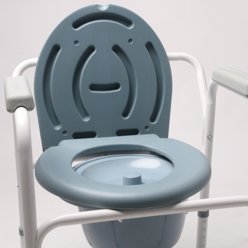 Folding Height Adjustable Commode Chair